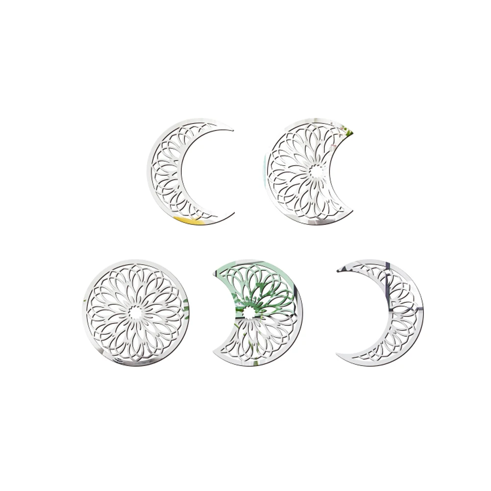 3d Moon Wall Stickers Crescent Bohemian Decor Decal Decoration Removable Office