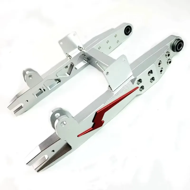 Motorcycle electric scooter suspension swing arm CNC aluminum alloy adjustable arrow-shaped rear flatfork modification (Mainla