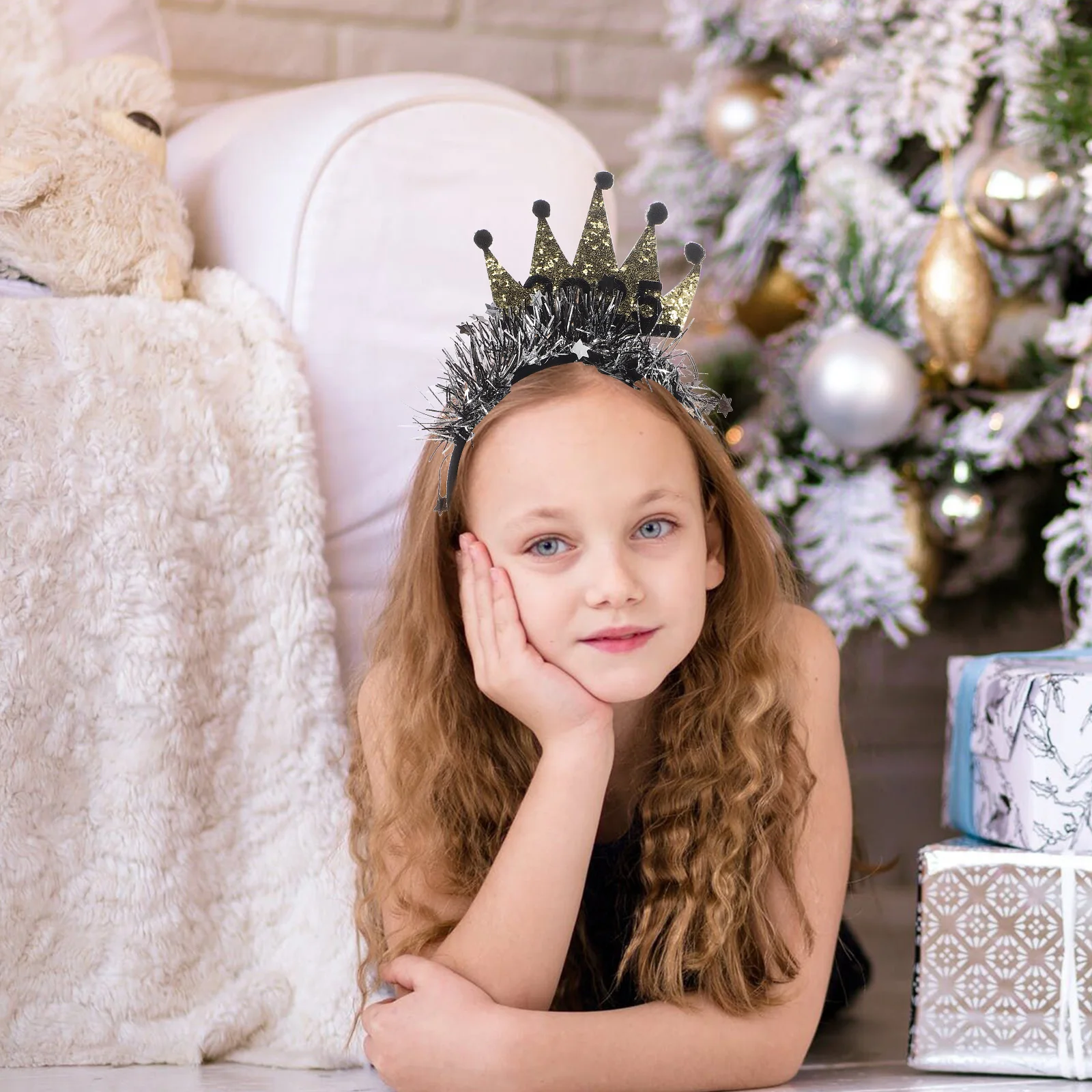 

Happy New Year Headbands 2025 Party Supplies Hats Accessories Decor Comfortable Reusable New Years Celebrations Christmas