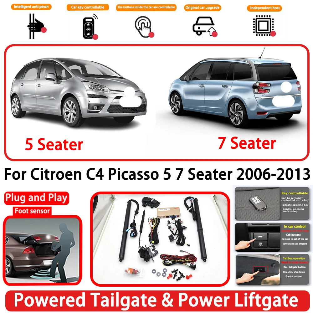 for Citroen C4 Picasso 5 7 Seater 2006-2013 OEM Plug and Play Auto Powered Tailgate Power Liftgate Rear Trunk Opener System