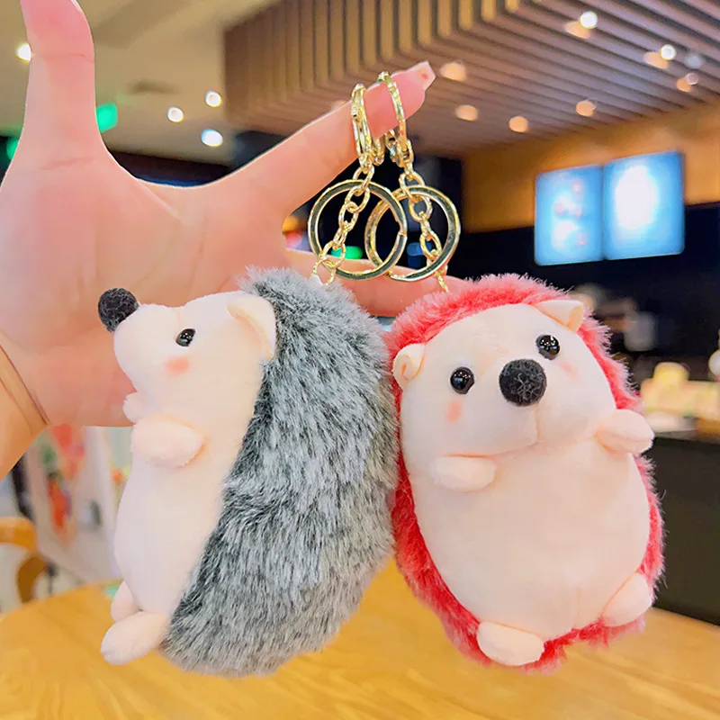 Cute Little Hedgehog Plush Keychain Grab Doll Doll Wholesale Net Red Schoolbag Pendant Doll Small Gift Pendant