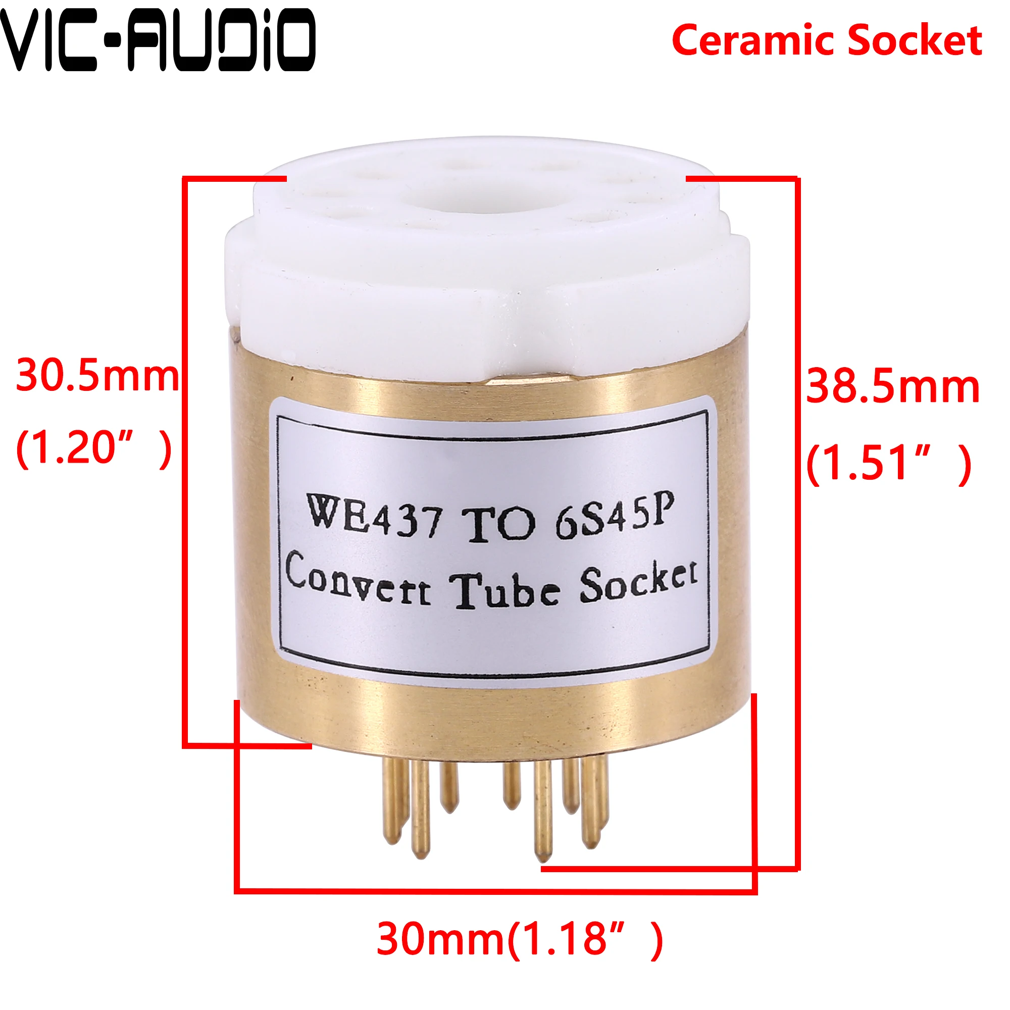 Adaptador de tubo de vacío WE437 a 6S45P, adaptador de conversión de tubo de 9 pines, amplificador de Audio DIY, 1 unidad