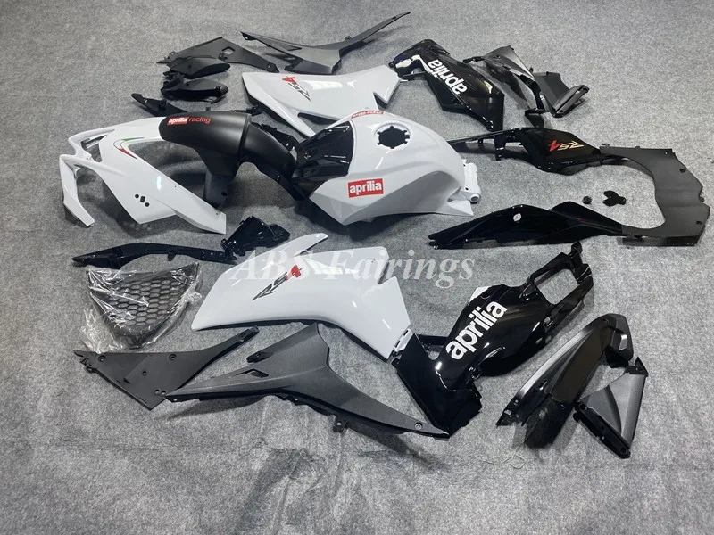 4Gifts New ABS Full Fairings Kit Fit for Aprilia RS4 50 125 2012 2013 2014 2015 12 13 14 15 Bodywork Set White Black