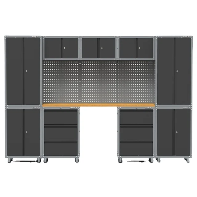 

Kinbox 13 Pieces Garage Furniture Storage Cabinet With Magnetic Latches for Home Use