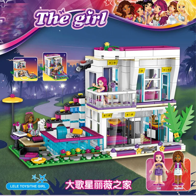 Building Blocks Toy Girls Good Friend Big Singers Liwei Home Princess Villas Puzzle Assembly house Toy Children Christmas Gifts