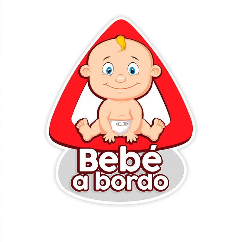 V1669# Funny Spanish Car Color Baby Car Decal for passenger cars, window waterproof sunscreen sticker