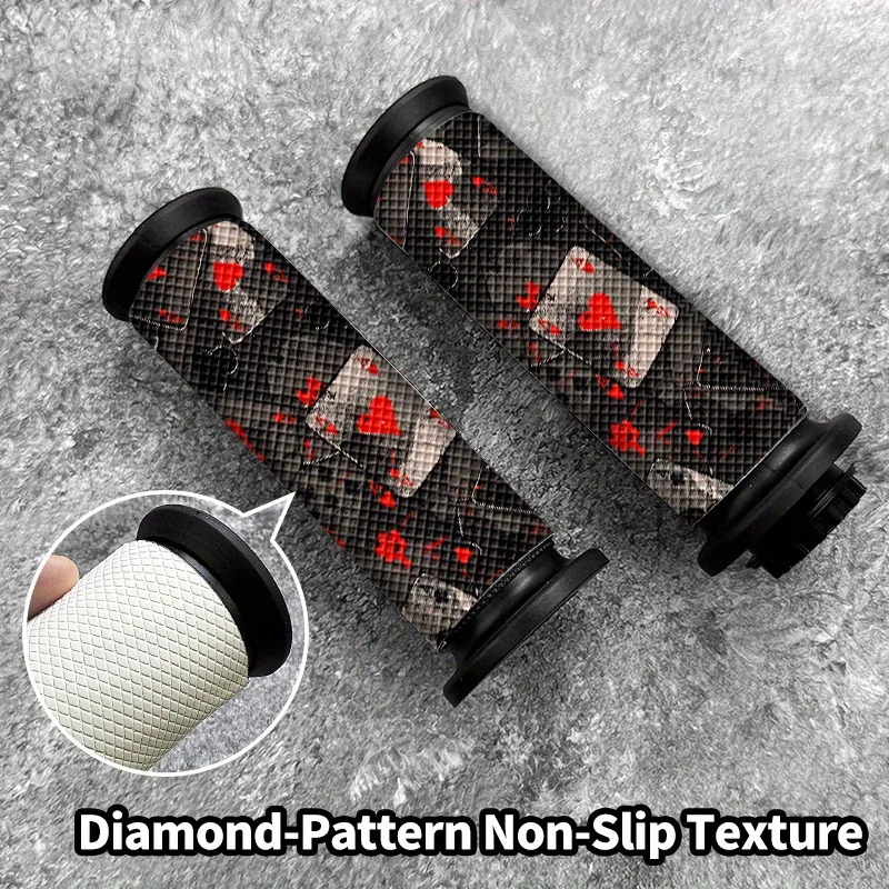 2PCS Poker Motorcycle Sticker Anti-slip Design for Motorbikes Electric scooter Self-adhesive Waterproof Vinyl Decal view 6