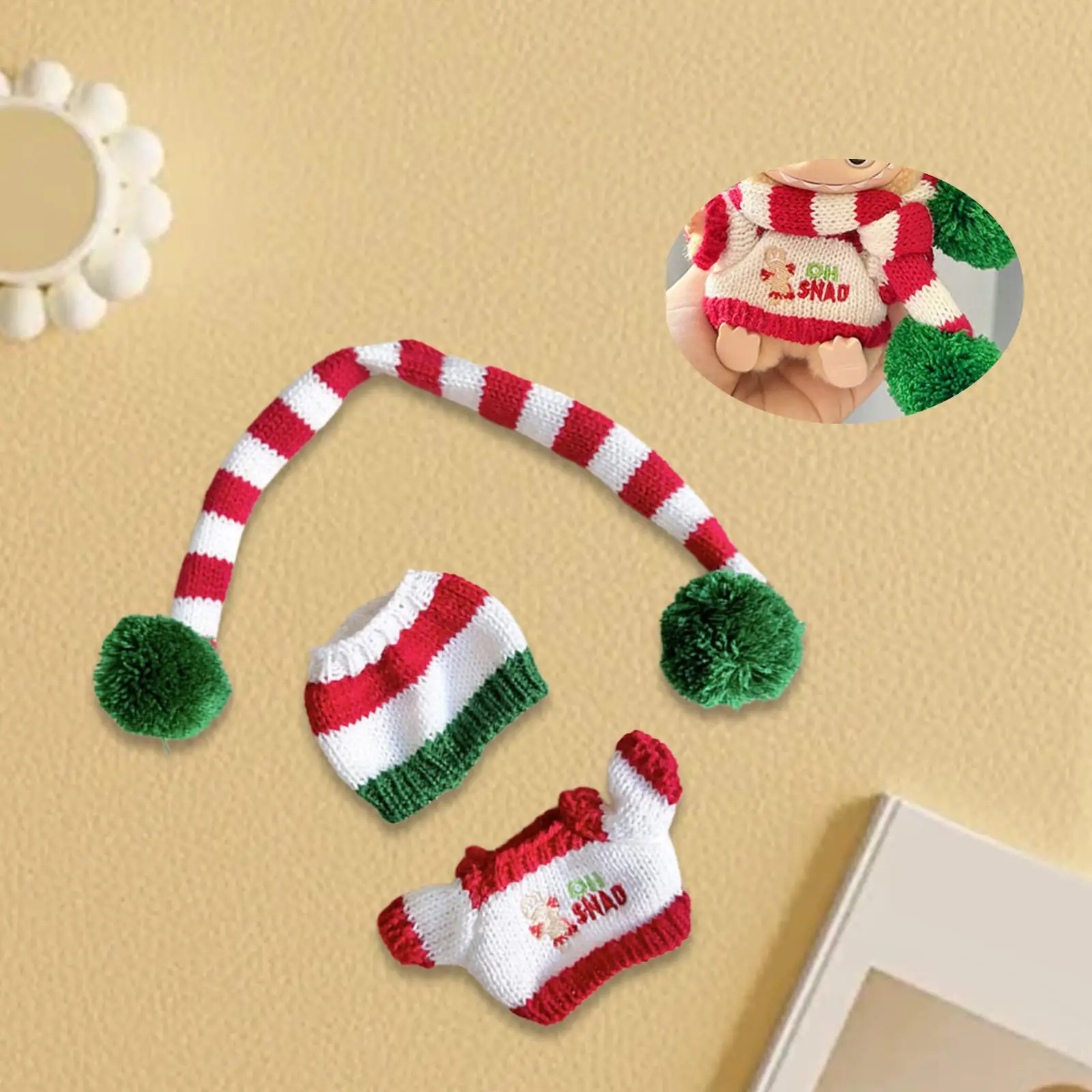 

Mini Doll Apparel for Girls, Holiday Dress Up Accessories for Dolls