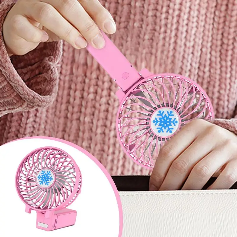 Foldable Portable Fan Foldable 3 Gear Hand Held Rechargeable Personal Fan Portable Intelligent Battery Powered Hand Fan For