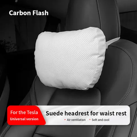 Carbon Flash Car Headrest Neck Pillow Auto Car Neck Cushion Memory Foam Breathable Head Support Rest Protector Interior