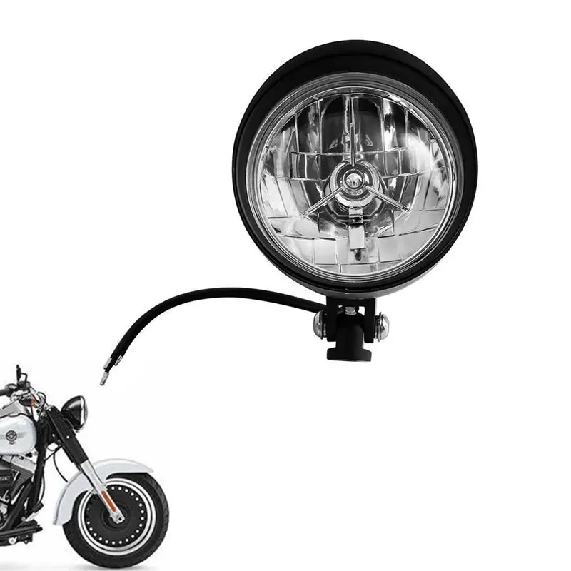 

Motorcycle 5-3/4" H4 Headlight Lamp For Harley Cruisers Choppers Custom Bikes Accessory