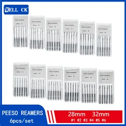 1 Pack(6pcs) Dental Peeso Reamer 28mm 32mm Endodontic Reamers Drill Burs Peeso Reamers Endo files largo Dentist Materials