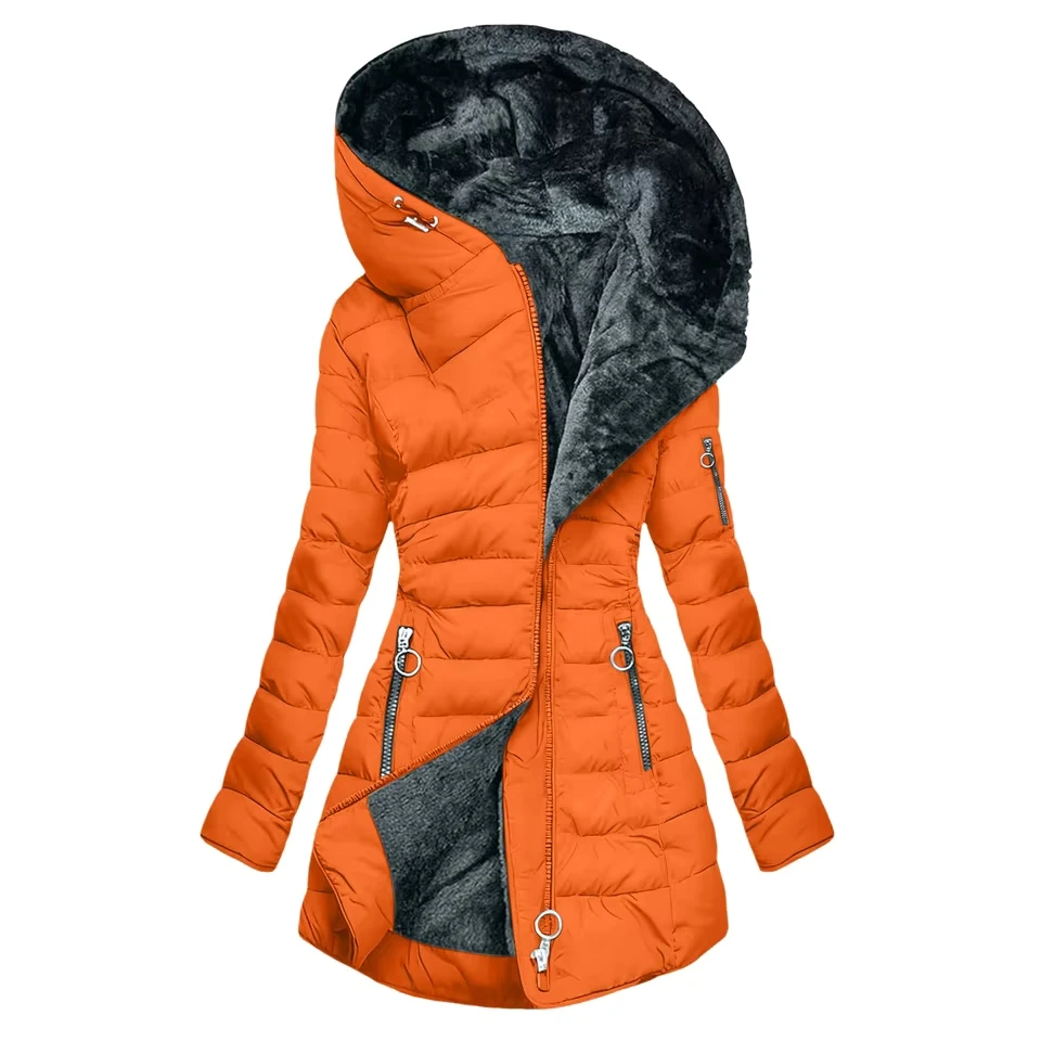 

Women Attumn Winter Solid Plush Composite Zipper Long Sleeve Pocket Outerwear Coat Winter Women Outdoor Sweater
