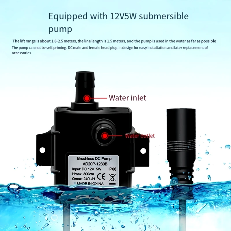 New 2026 Solar Water Pump for Fish Tank Pond Lawn Irrigation Circulation Oxygenation Filtration-Outdoor Garden Water System