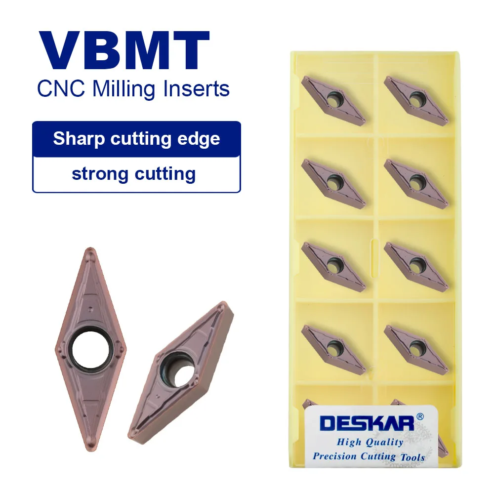 

10pcs DESKAR VBMT110304 VBMT110308 VBMT160404 VBMT160408 LF6018 LF6118 Carbide Inserts CNC Turning Tool Inserts For Stainless