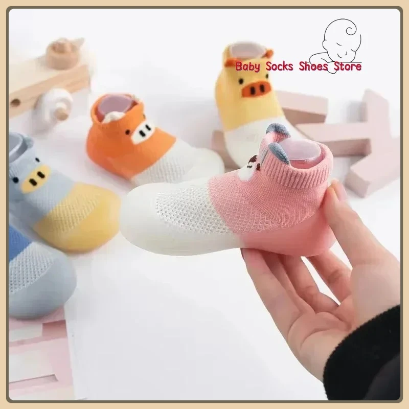 

Милые сандалии для малышей, хлопковые детские носки, милая детская обувь в виде поросенка, дышащая обувь с мягкой подошвой для мальчиков и девочек