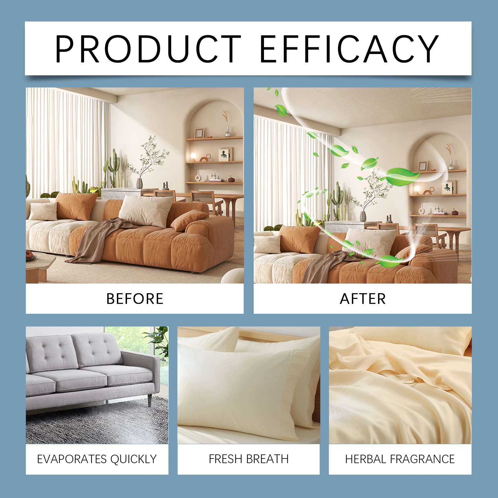 100 مللي رذاذ برغوث منزلي تركيبة إكليل الجبل الطبيعية مناسبة للأقمشة والأسطح الصلبة رذاذ تنظيف عديم الرائحة سريع الجفاف #5