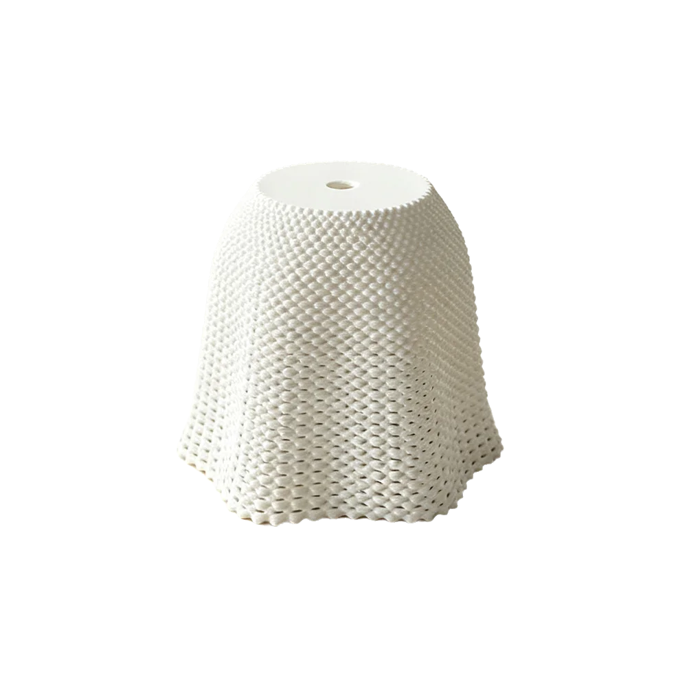 Exquisite 3D Printed Lampshade Layered Wave Texture Design Semi-transparent Desk Lamp Lampshade Soft Light Decorative