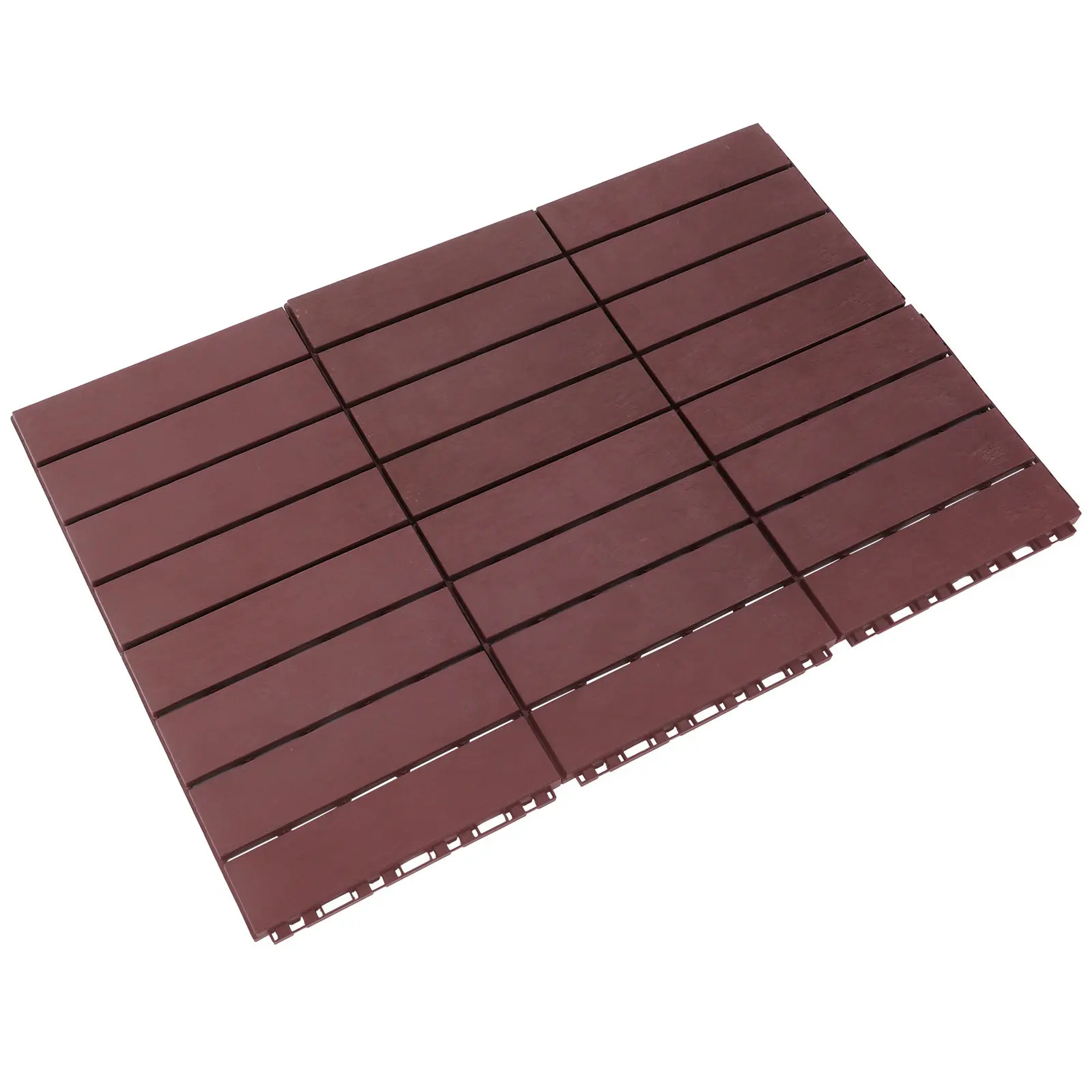 

6Pcs Plastic Deck Tiles Interlocking Outdoor Flooring Patio Balcony Garden Bathroom Anti Slip Outdoor Patio Floor Covering
