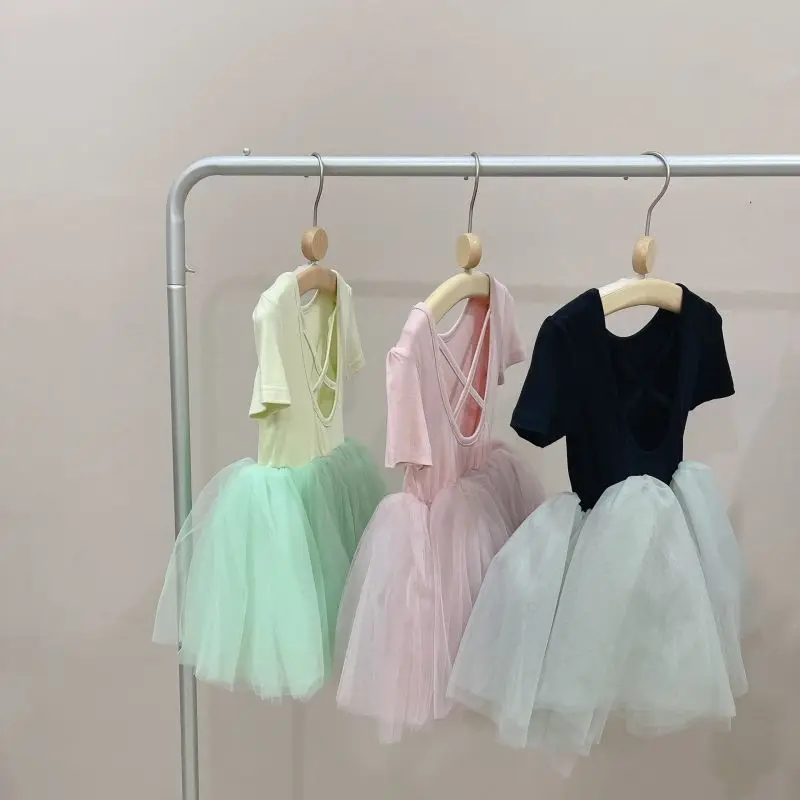 1-5Year Toddler Kids Girls Clothes Cross Back Dance Dress Tulle Tutu Party Wedding Birthday Dresses for Infant Children Clothing