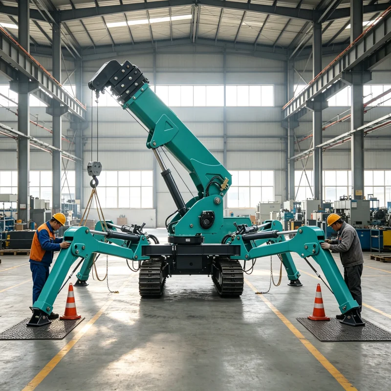 Portable 3 Ton Spider Lifting Crane For Indoor Plant Maintenance And HVAC Equipment Installation Compact Track Hoist