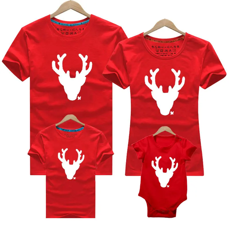 Christmas Family Matching T-shirts Father Mother Daughter ans Son Tees Kids Tees Couple