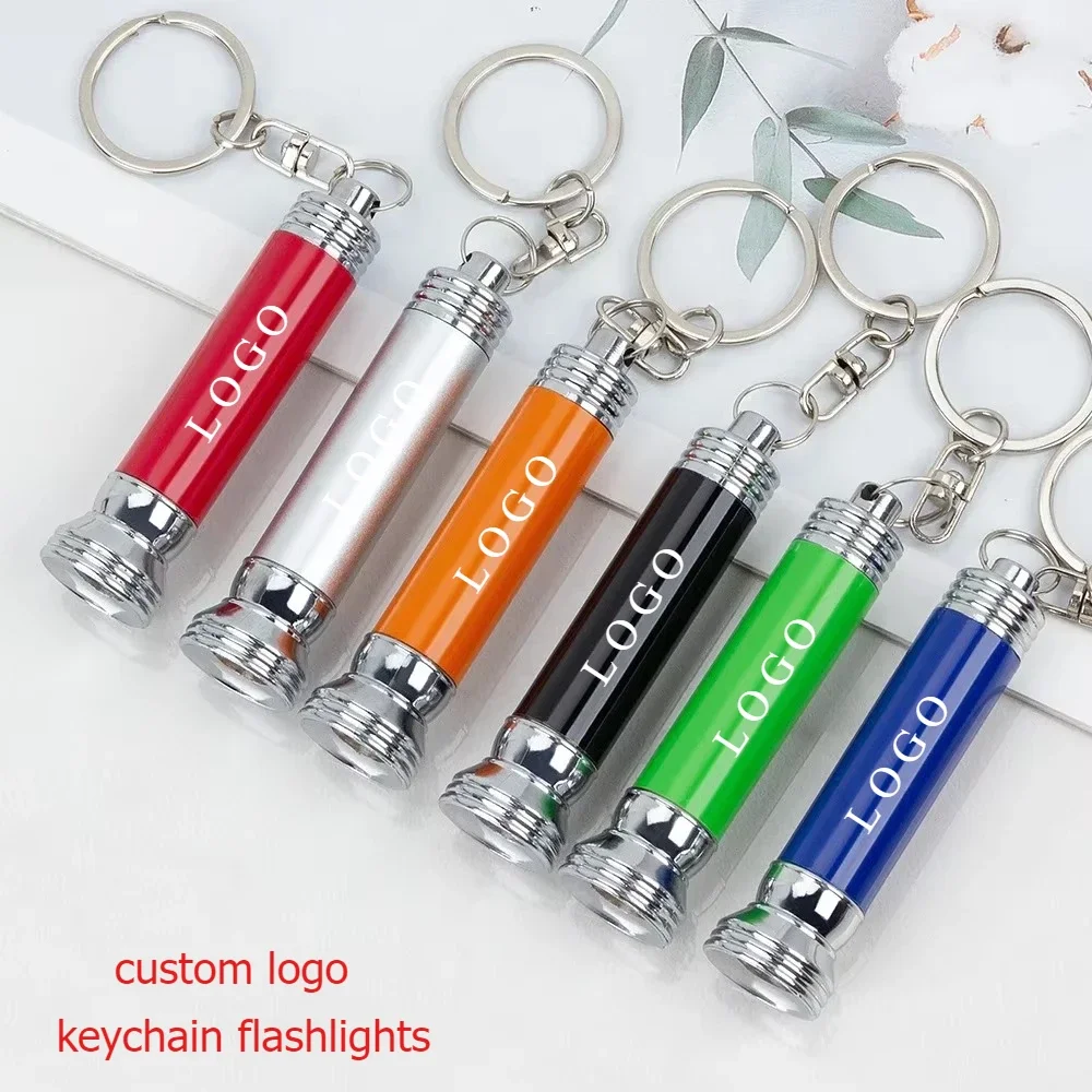30PCS Free Custom Mini LED Flashlight Night Lights Customized Logo for Business Promotion Portable Torches Moon Lamp