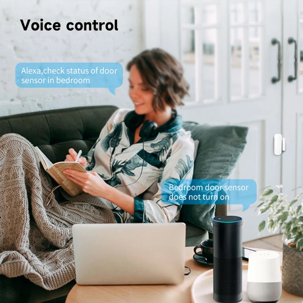 Groothandel Zigbee Deur Raam Sensor Detector Tuya Smart Life App Home Security Alarmsysteem Voor Alexa Googleassistent