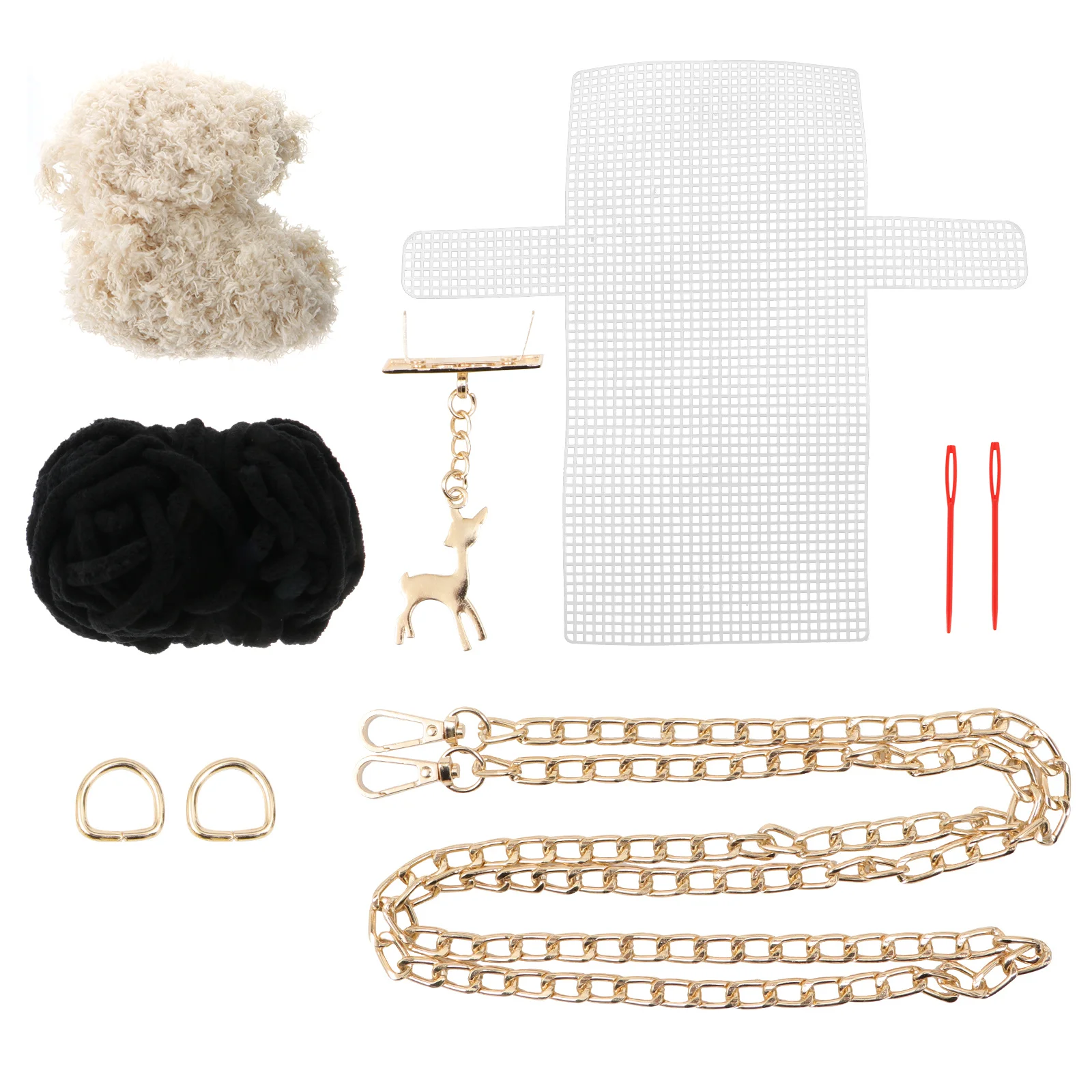 

1 set 1 Set Diy Knitting Purse Material Kit Woven Bag Crafting Set For Women Pouch Making Supplies Handmade Woven Bag Material