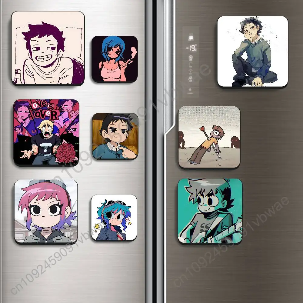 Sharp tongued roommate Wallace Scott Pilgrim Magnetic Sticker Fridge Magnets No Falling Off Fit for Refrigerators All Metal