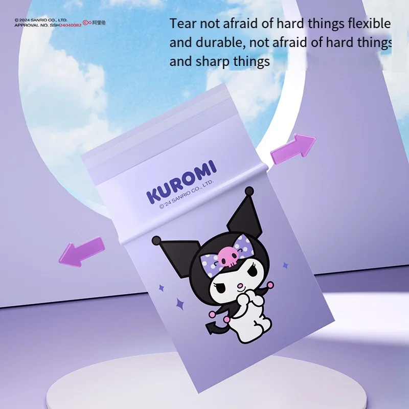 Sanrio Kurome Car Garbage Bag Portable Storage Bag Cleaning Bag Paste Hanging Environmental Friendly Cartoon Universal Kawaii 24