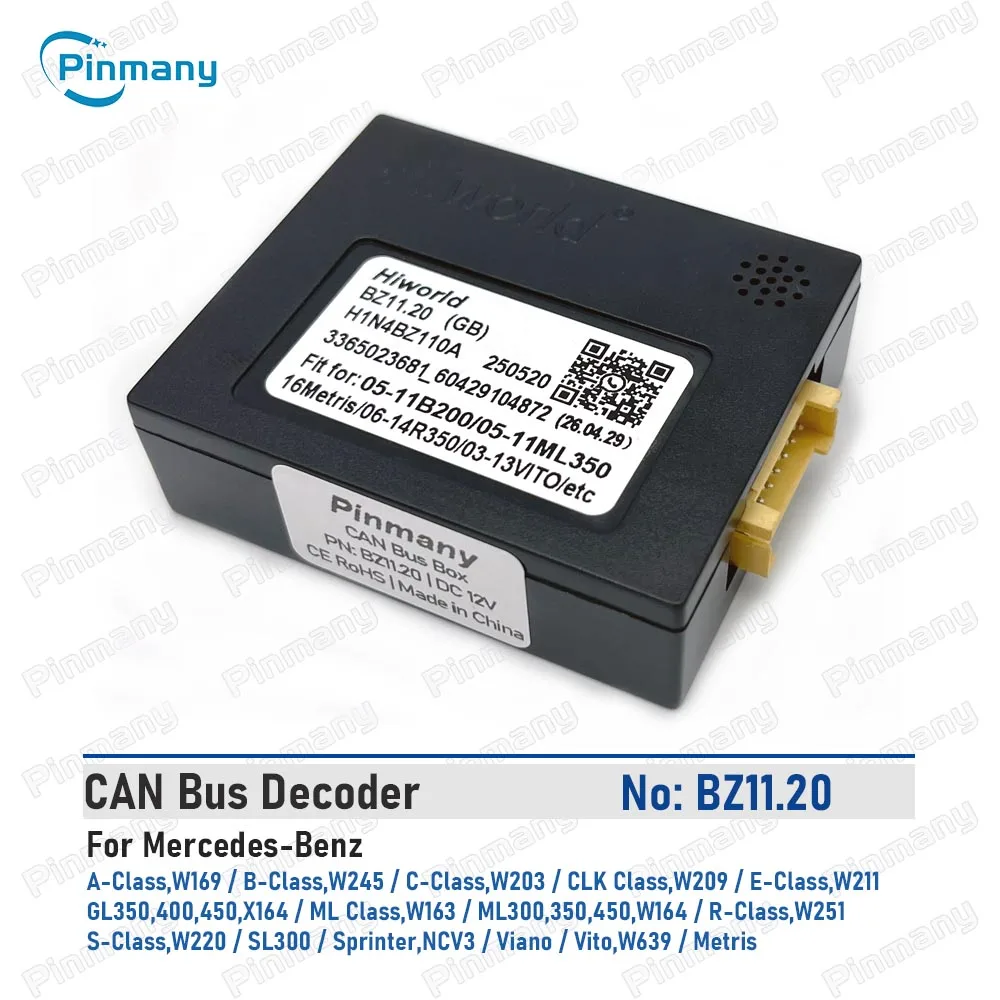 CAN Bus Decode BZ11 for Mercedes-Benz A B C E R S CLK ML Class GL350~GL450 ML300 ML350 ML450 SL300 Sprinter Viano Vito Metris