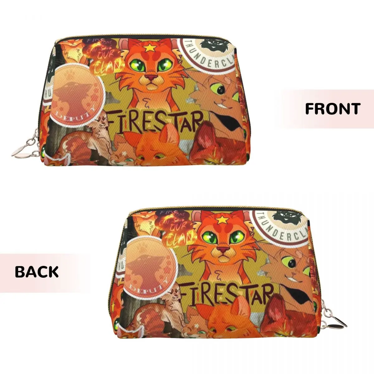 Warrior Cute Cats Lovers Women Cosmetic Bags Travel Makeup Organizer Pouch Toiletry Storage Dopp Kit Case