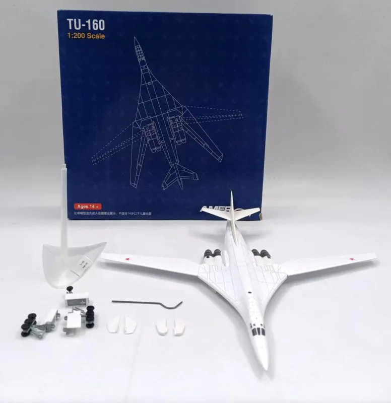 

1/200 New Arrival Special Price Diecast Metal Russian TU-160 White Swan Aircraft Model Furniture Display Collection Military
