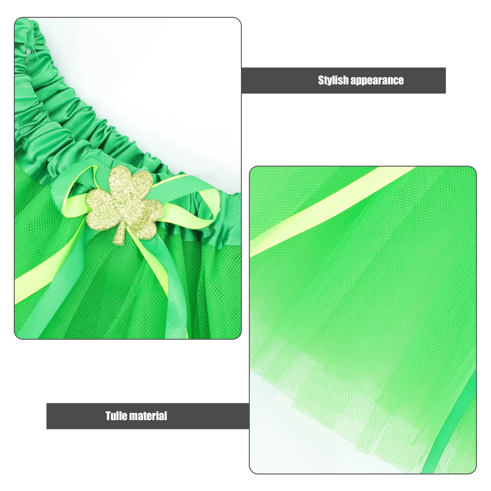 1 ensemble St Patricks Costume Tutu jupe haut-de-forme enfants robe de soirée accessoires de Cosplay scène Performance St Patricks Day Costume