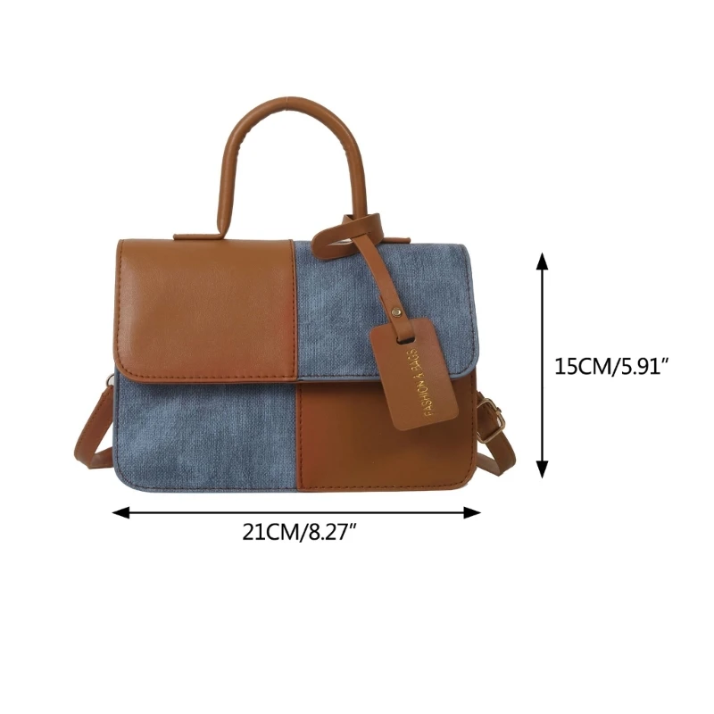 2023 NEW Mini Square Bag Crossbody Bag Patchwork Shoulder Bag for Women Girl 066F