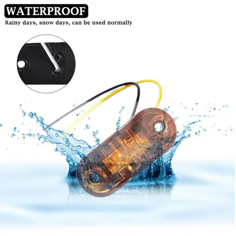 20/10PCS12V 24V एलईडी साइड मार्कर लाइट्स फ्रंट रियर क्लीयरेंस इंडिकेटर लैंप ट्रक एक्सेसरी स्कैनिया ट्रेलर बस वैन कारवां के लिए 10 best sales स्कैनिया एलईडी - №6