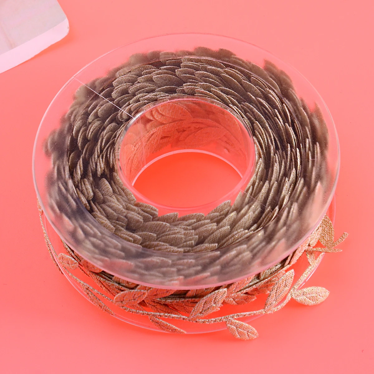 

15 M Twine Leaf Ribbon Flower Garlands Wrapping Wired Sewing Craft Decoration Silk