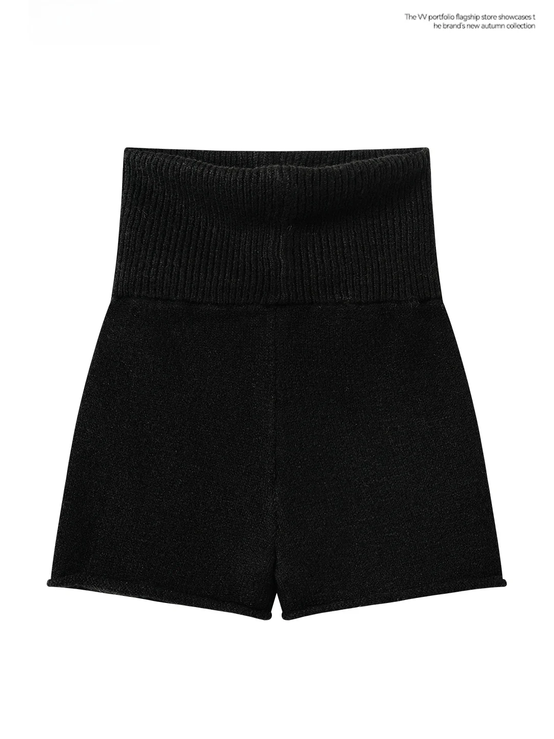 Slim Fit High Waist Knitted Short Pants Women's Base Layer Tightening Butt Lifting Pleated Pants Spring Pure Desire Style