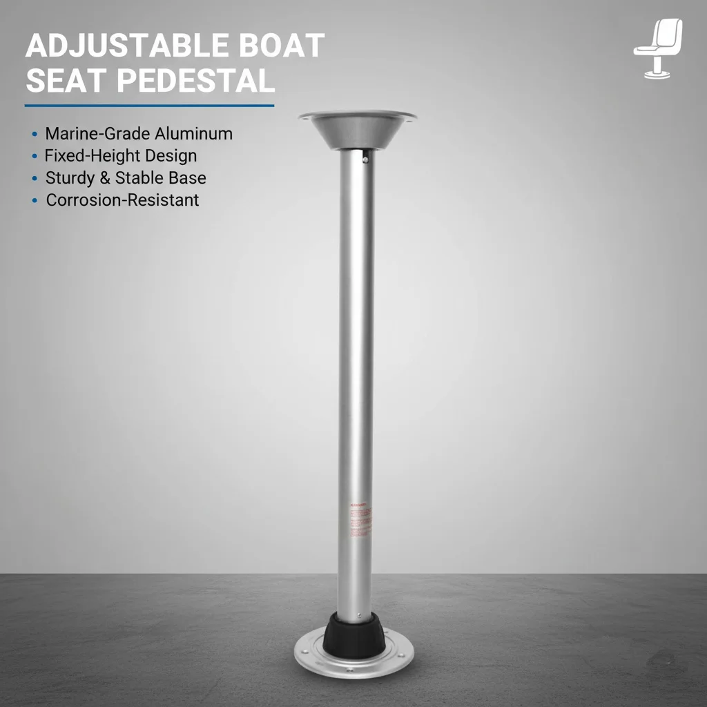 Pata de mesa RV de altura fija, 50 mm de diámetro y 75 cm de altura, soporte de mesa de aluminio resistente para vehículos recreativos, campistas, barcos y y yates