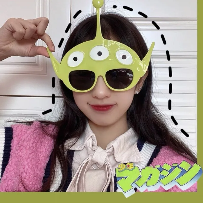 Disney Alien animation peripheral cartoon funny glasses creative personalized selfie party sunglasses exaggerated holiday toys