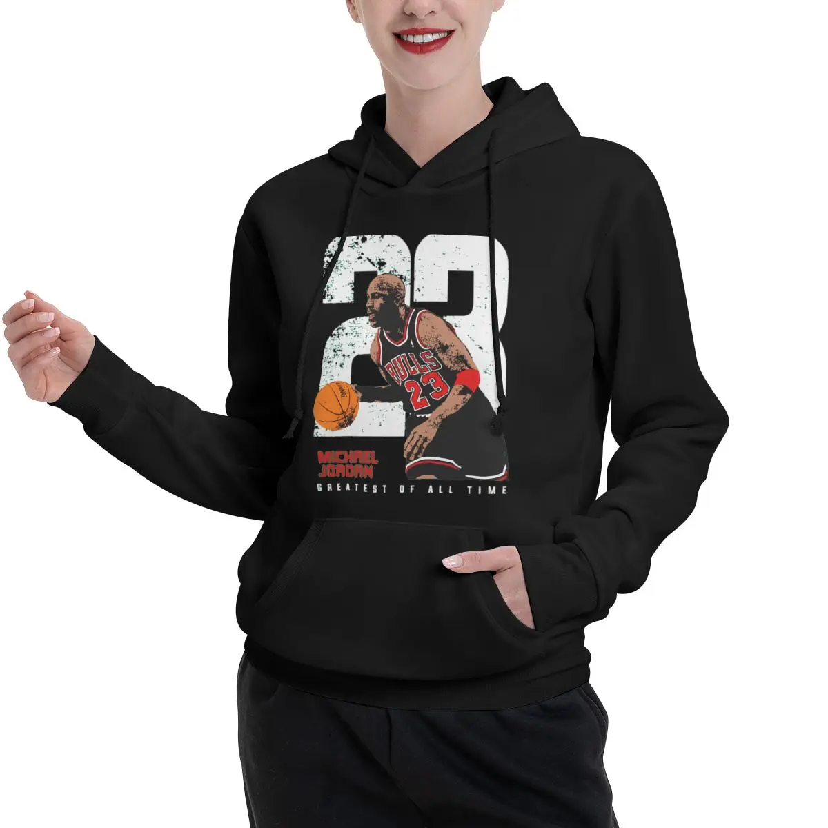 Jersey de terciopelo con capucha para parejas, Sudadera con capucha creativa de cuerda con capucha de Star Bulls, Michael y Jordans, Flying Chicago 23, Kawaii