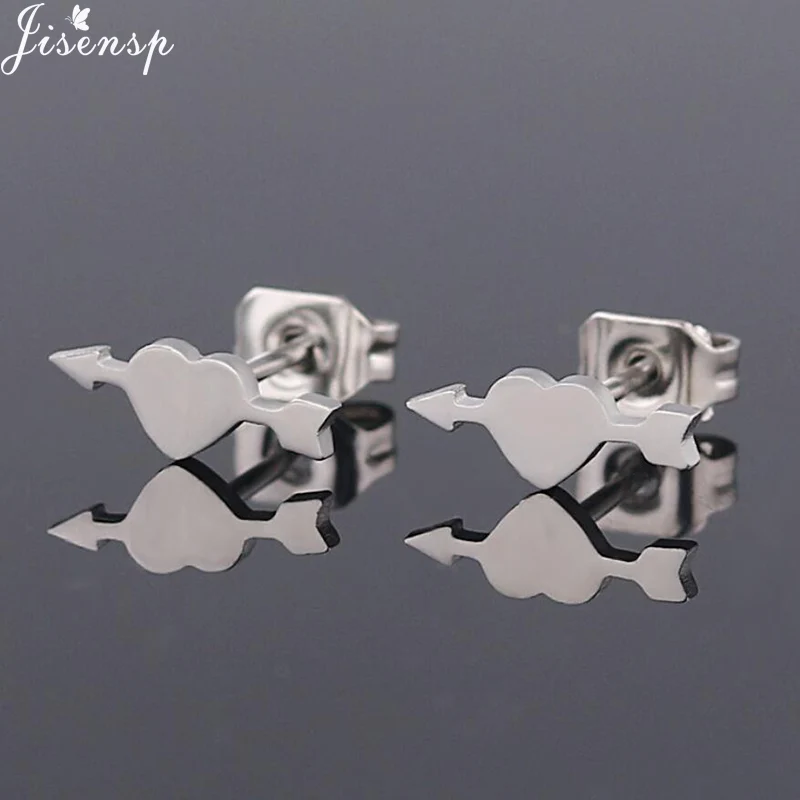 رومانسية القلب لانهائي الحب وأقراط النساء هندسية الفولاذ المقاوم للصدأ القمر ستار مجوهرات بنات موضة القرط الملحقات