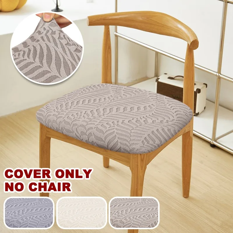Neuer Jacquard-Esszimmerstuhlbezug, elastischer Stuhlsitzbezug, universelle Größe, Schonbezug für Esszimmer, Wohnzimmer, moderne Heimdekoration, 1 Stück