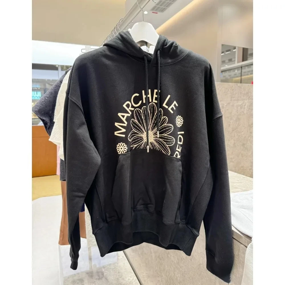 Korean Trend Autumn and Winter Women's Hoodie Loose Version Letter Print Sweater Universal Hoodie Goth Jumper Sweatshirt Top