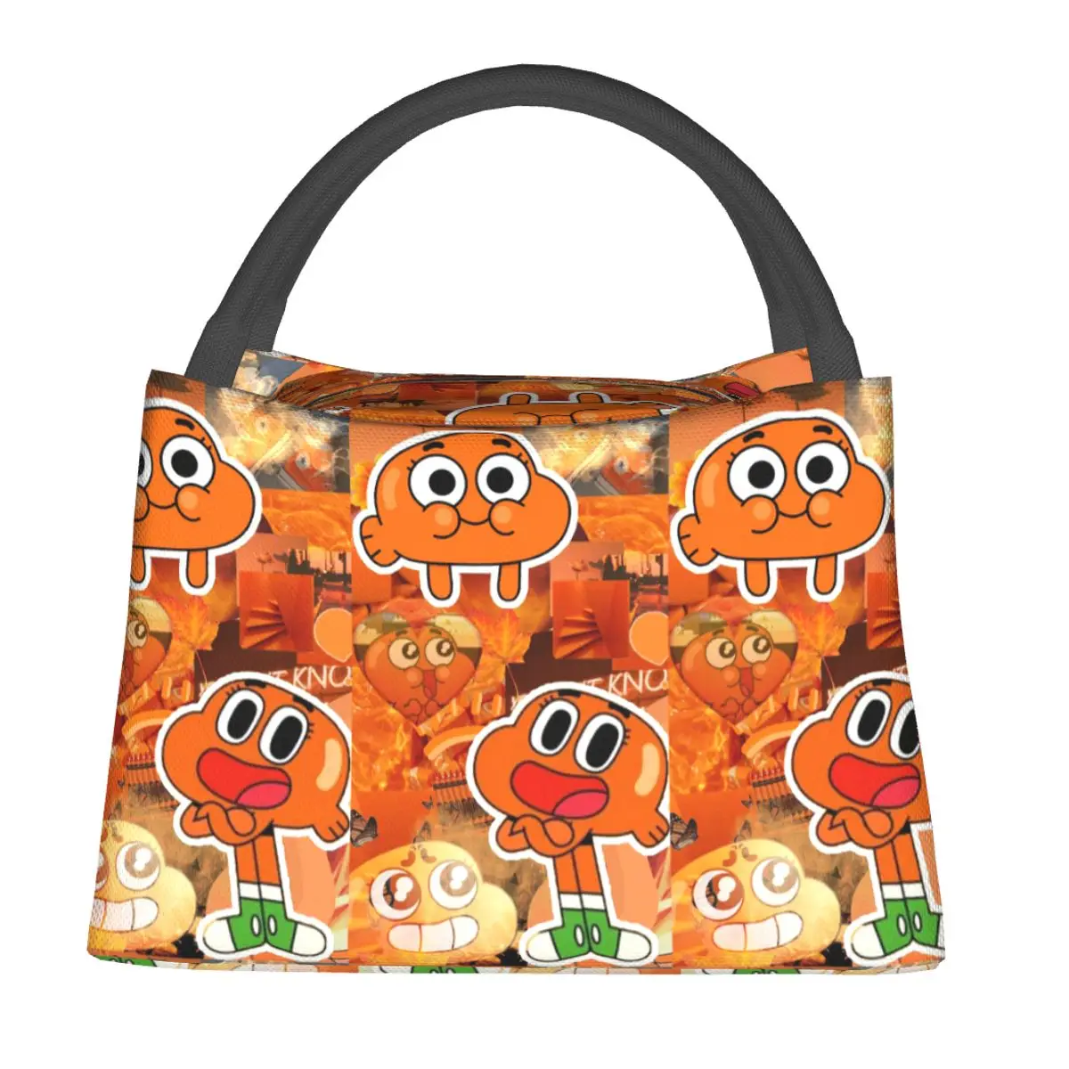Darwin Watterson The Amazing World Of Gumball Anime Insulated Lunch Bag for Women Kids Food Boxes Thermal Lunch Box Tote
