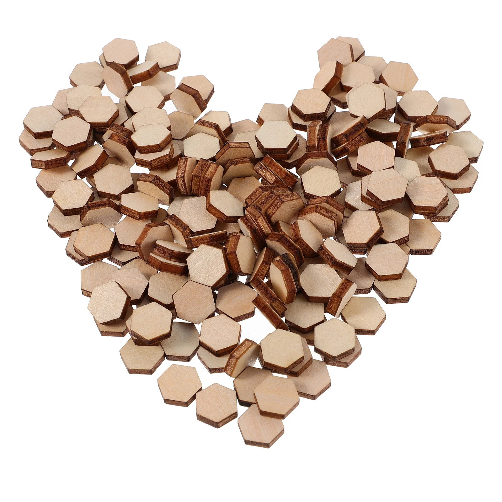 200 قطعة 10 مللي متر خشب الزان حلي معلقة سطح أملس الإبداعية Crafts بها بنفسك الحرف لزينة الحفلات الأشكال الخشبية #3