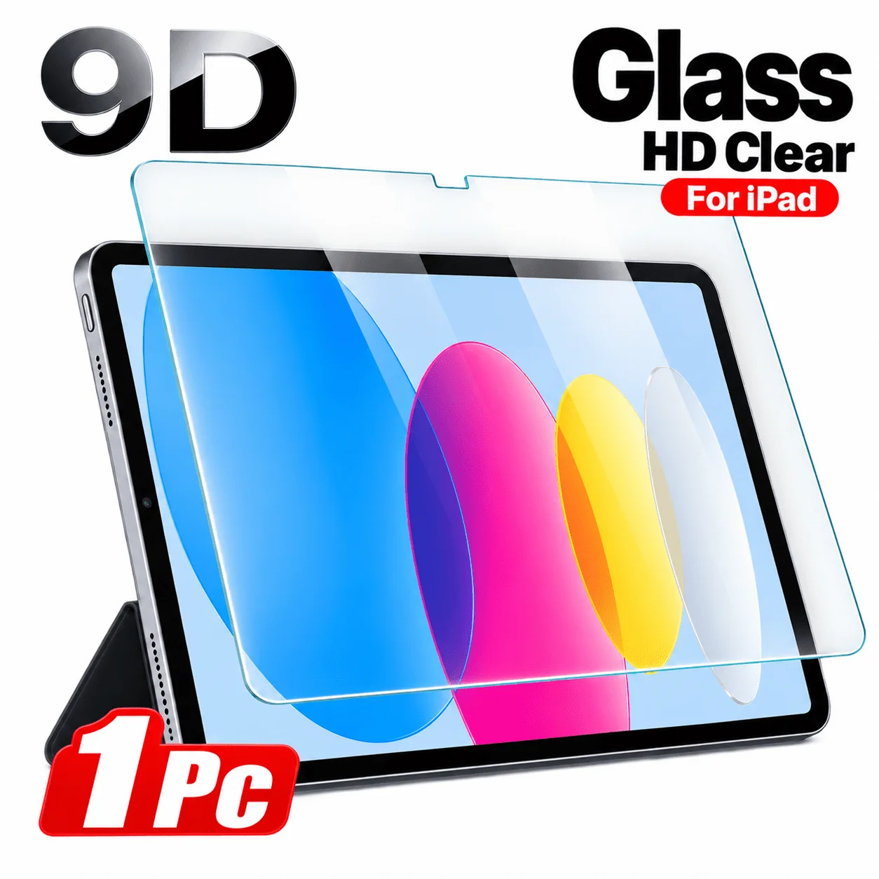 1 high definition transparent tempered glass screen protector for iPad Mini 1/2/3/4/5/6/7, iPad 2/3/4/5/6/7/8/9/10 10.9 inches
