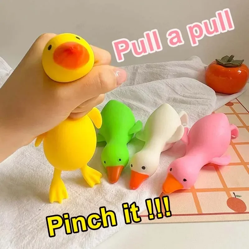 New Kids Antistress Duck Squeeze Toys Goose Cute Kawaii Animals Vent Toys for Kids Adults Decompression Stretch Toys for Childre