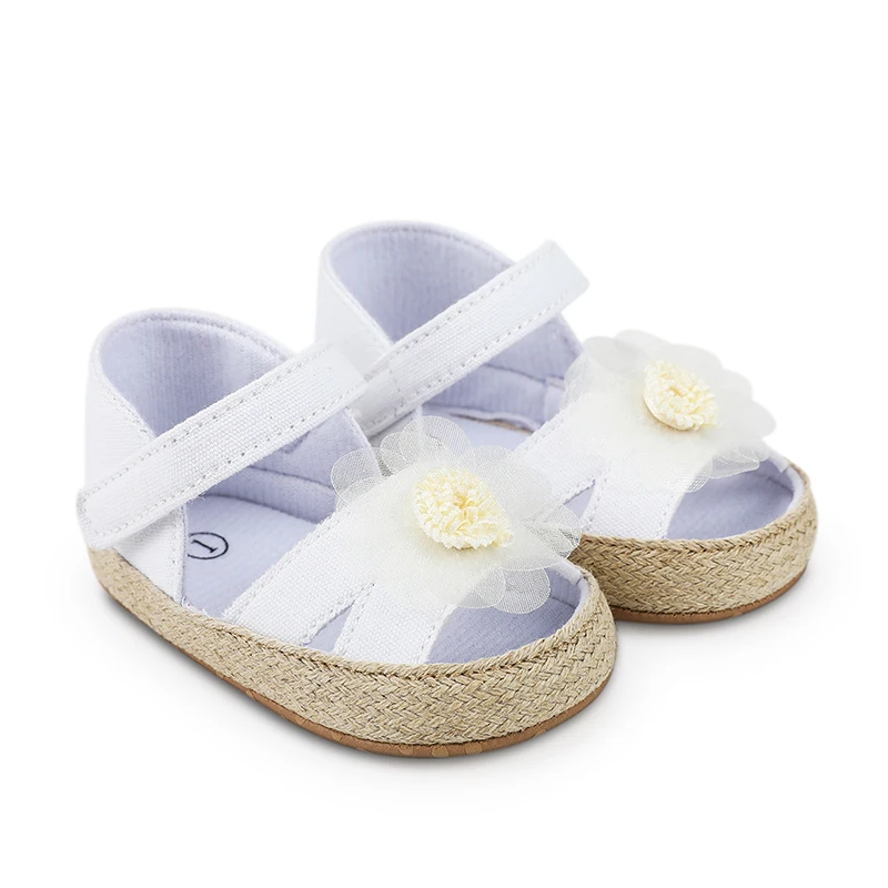 Spring Autumn Baby Girls Anti-Slip First Walkers Newborn Prewalker Shoes Infant Soft Sole Flower Princess Shoes 0-18M